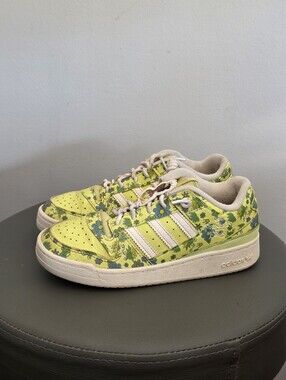 Adidas Originals Disney Princess Tiana Floral Sneakers Kids Size 1.5 Green